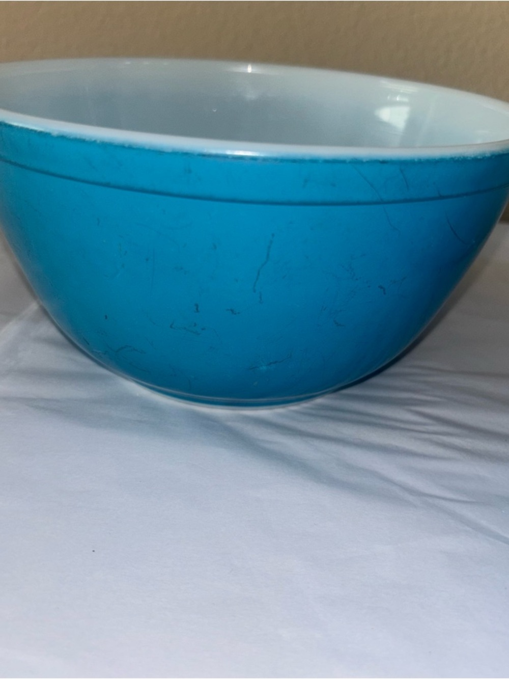 2 Vintage Pyrex Primary Color Americana? Turquoise Blue 401 402 - Picture 6 of 14